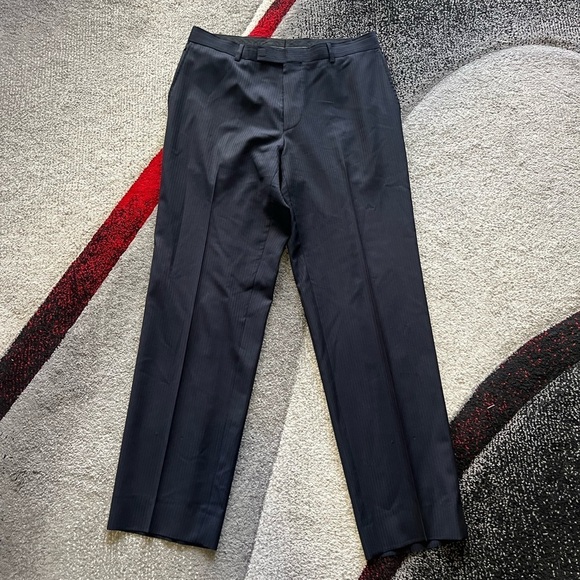 Boss Hugo Boss Black Pleated Front Wool Dress Pants - Picture 1 of 5